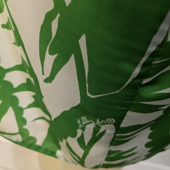 LILLY PULITZER for Target Boom Boom Shift Dress Tropical Leaves Green Sz Small - Picture 6 of 10